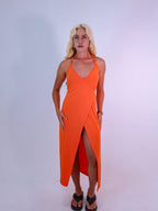 vestido ísis tangerina