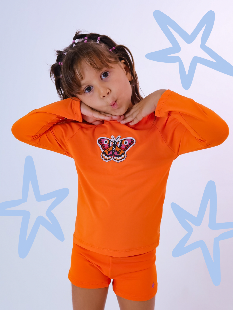 blusa uv tangerina