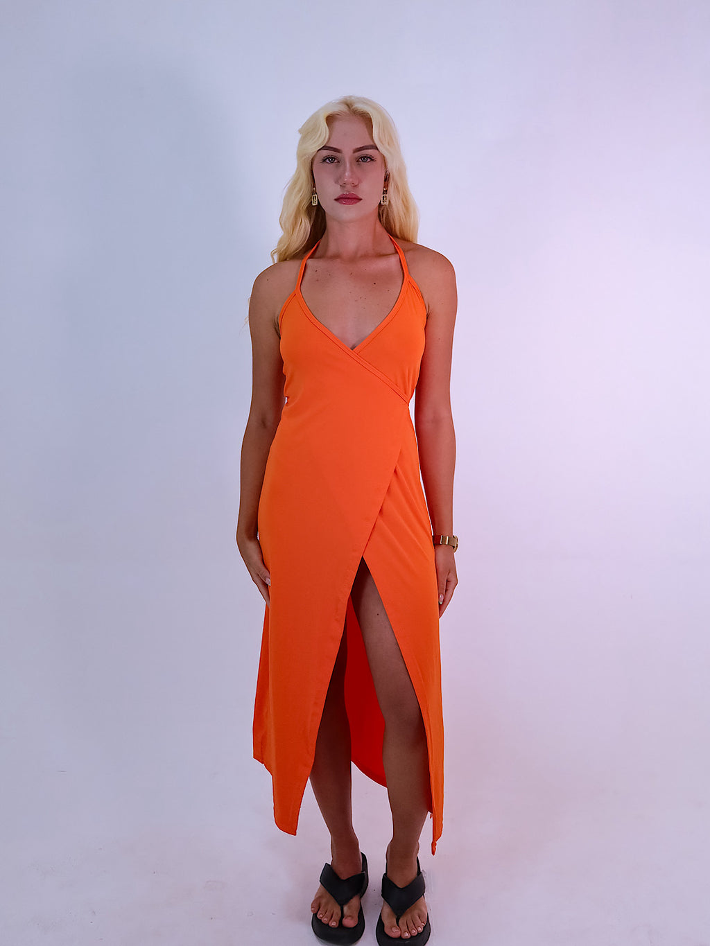 vestido ísis tangerina