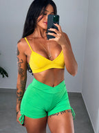 short aura verde primavera