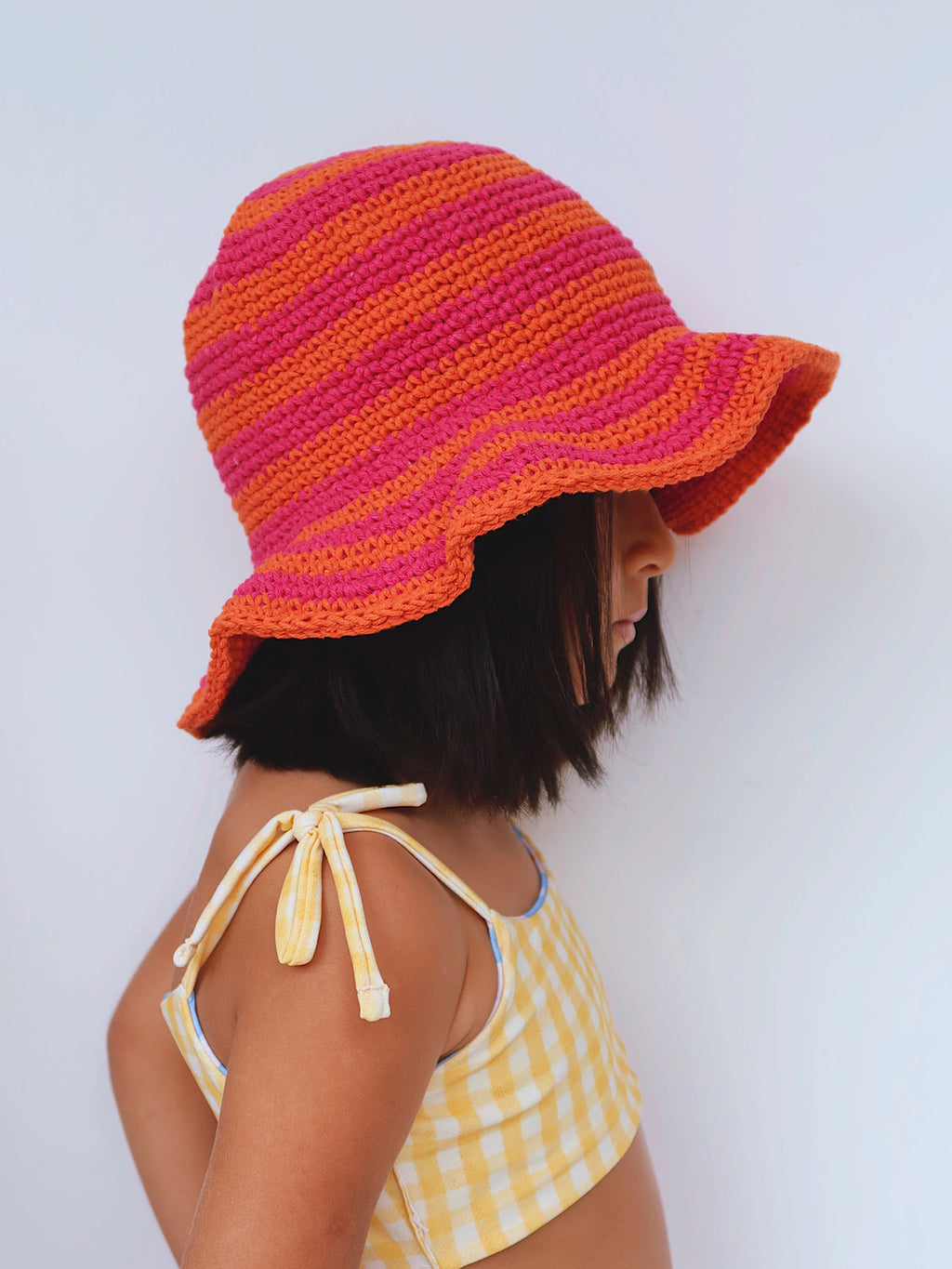 chapéu crochê infantil pitaya