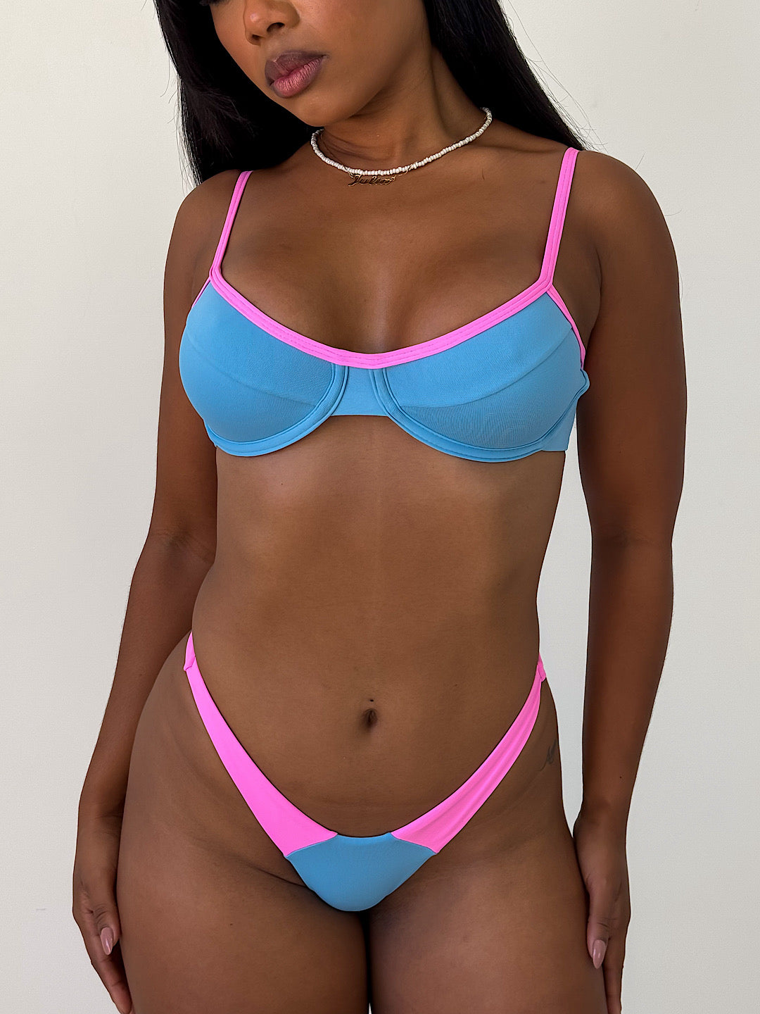 biquíni vintage blue&pink