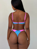 biquíni vintage blue&pink