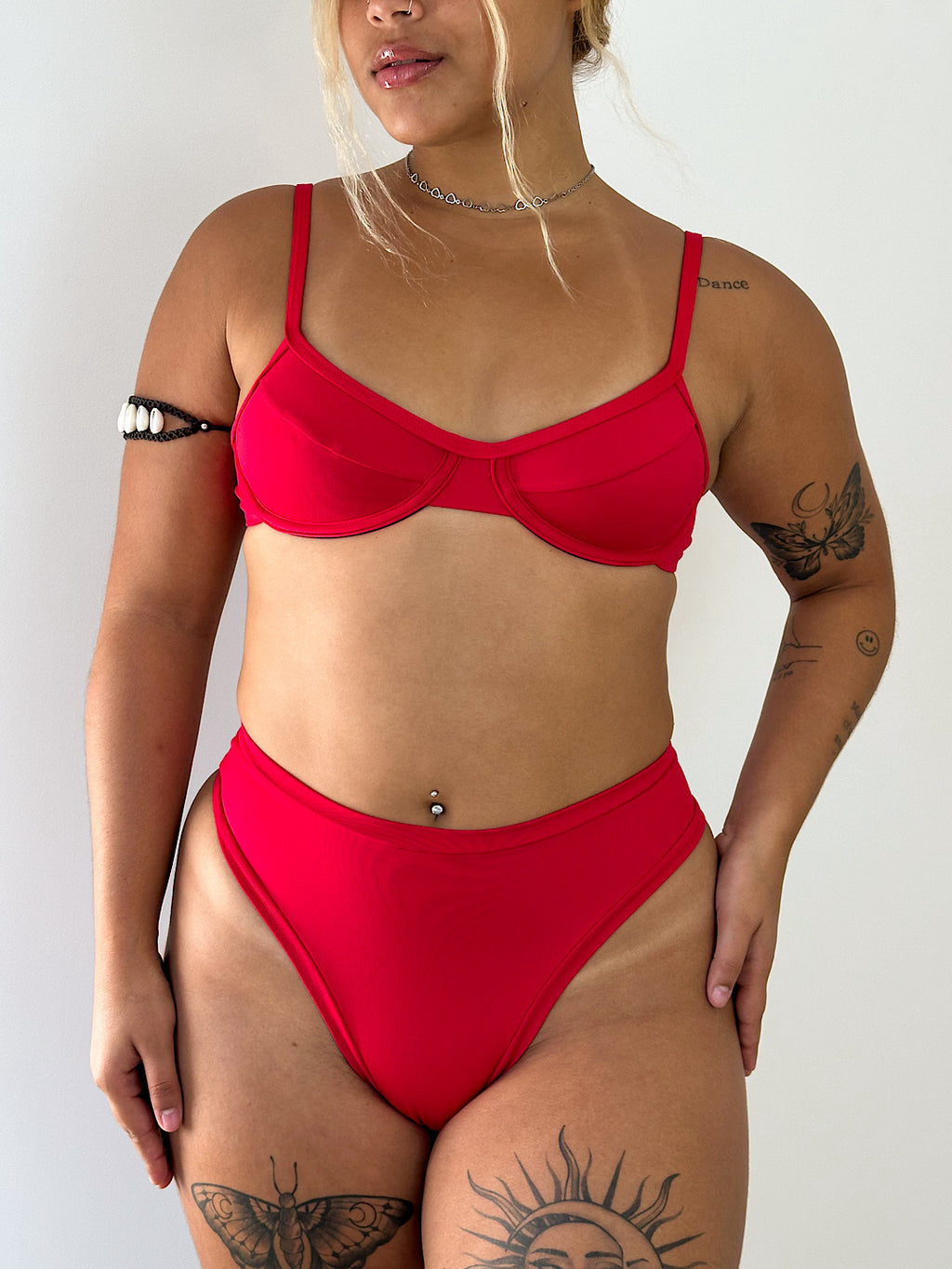 biquíni hot pants vermelho