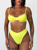 biquíni hot pants amarelo limão