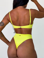 biquíni hot pants amarelo limão