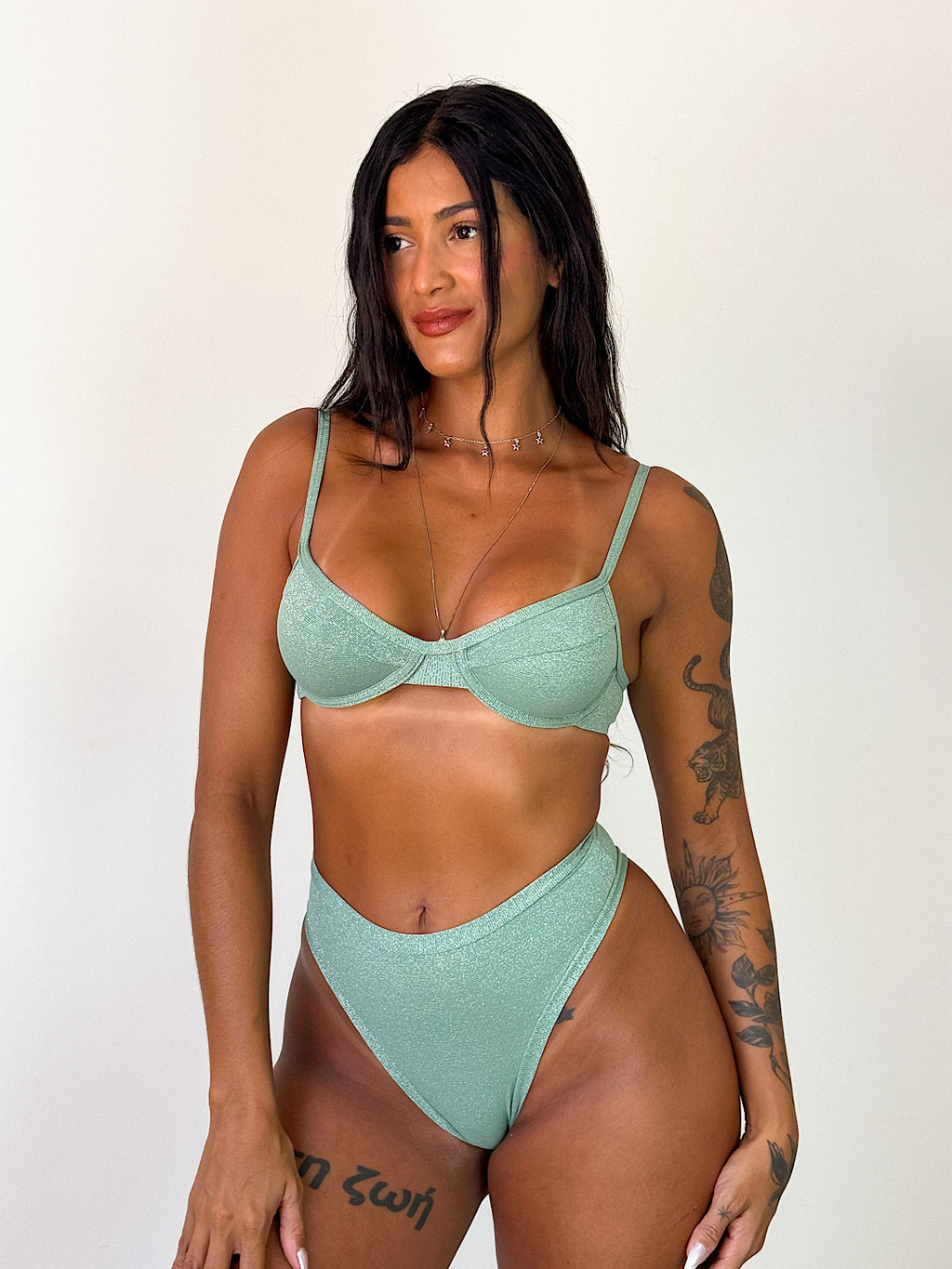 biquíni hot pants menta shine