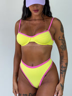 biquíni hot pants lollipop amarelo