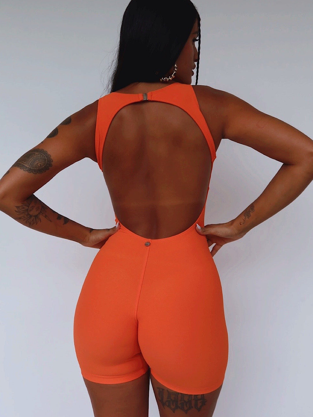 macaquinho fit tangerina texturizado