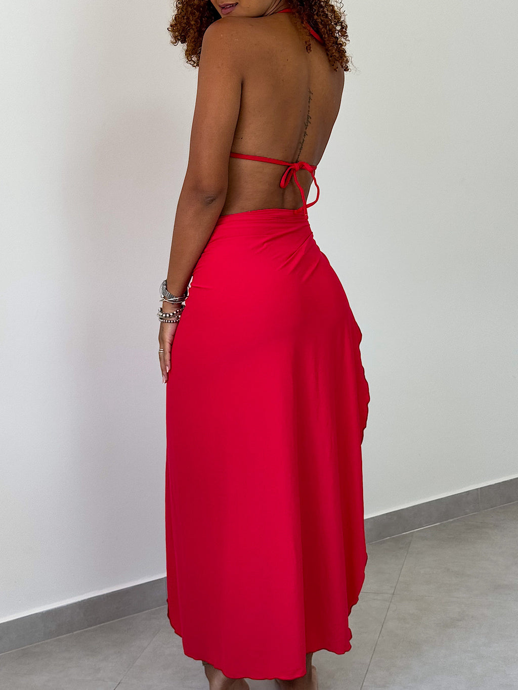 saia giulia longa vermelho