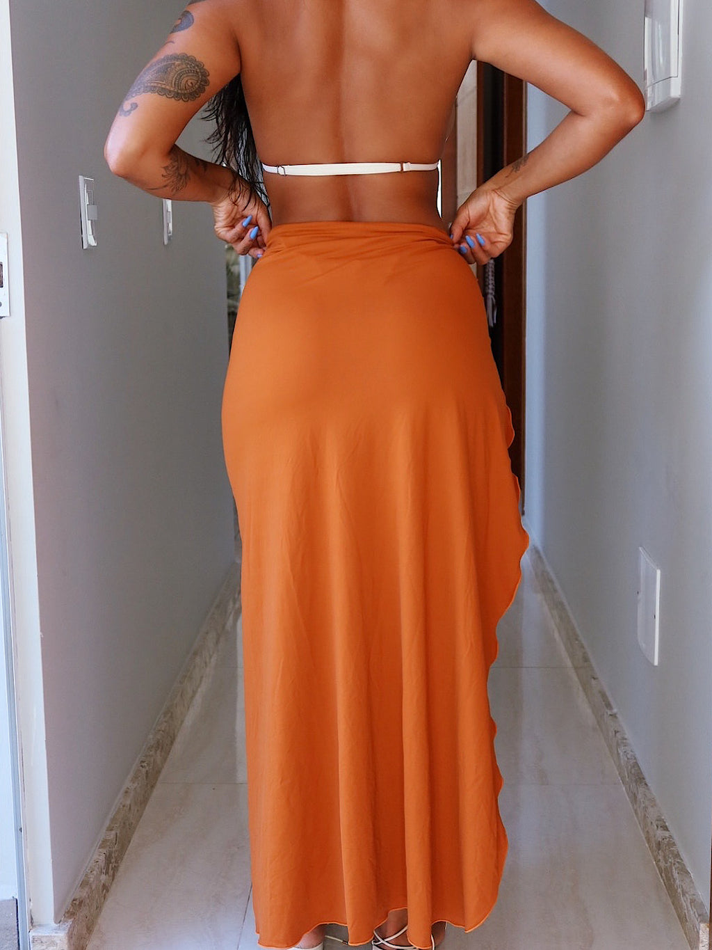 saia giulia longa terracota