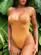 maiô zara caramelo shine