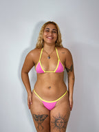 biquíni de fita lollipop rosa