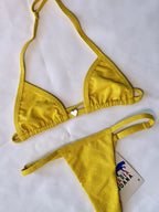 biquíni de fita amarelo shine