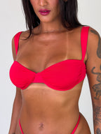 top cléo vermelho