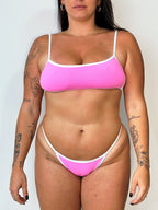 biquíni jade rosa&branco