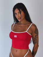 blusa basic vermelho&branco