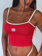 blusa basic vermelho&branco