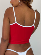 blusa basic vermelho&branco