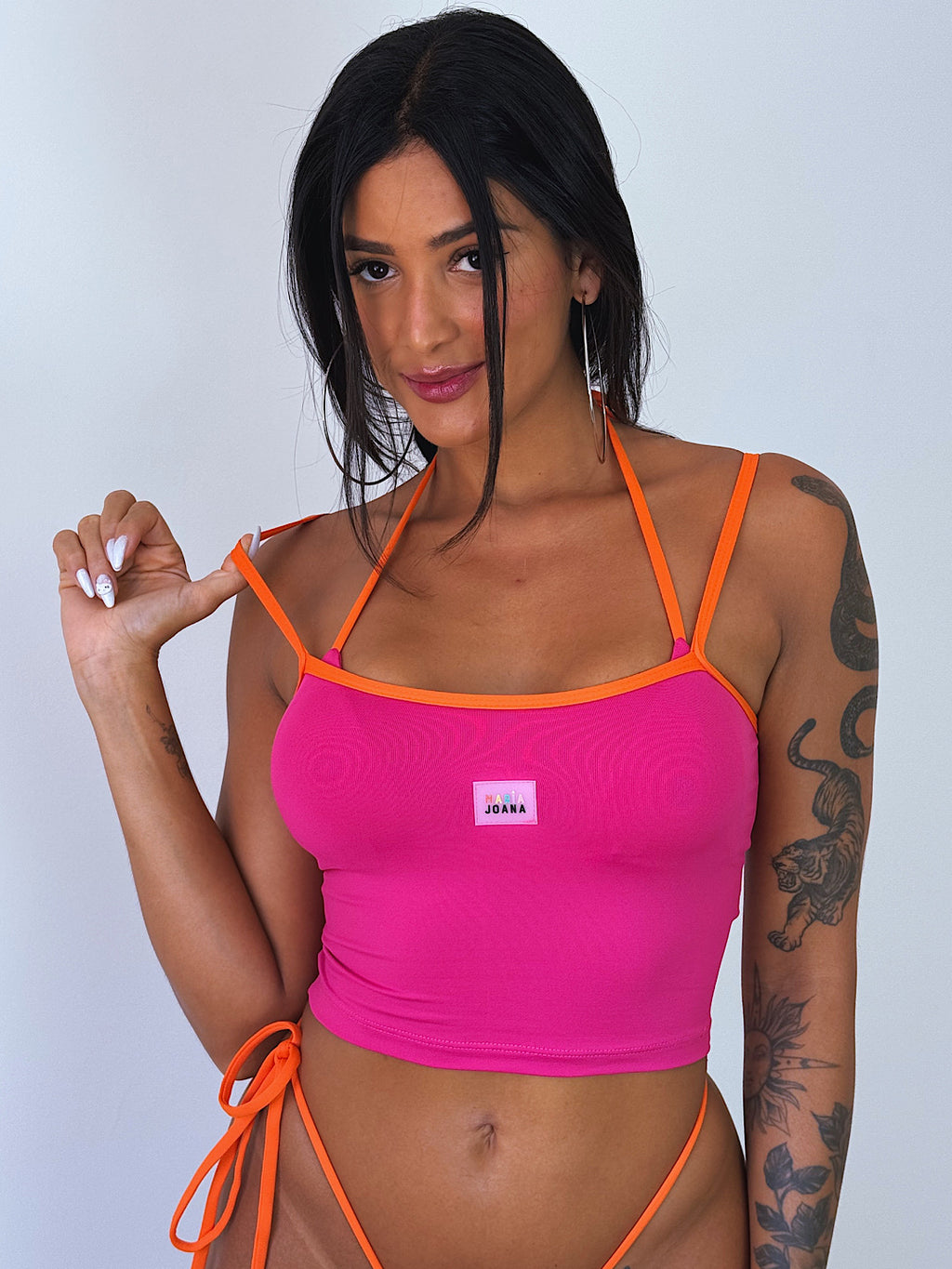 blusa basic pitaya