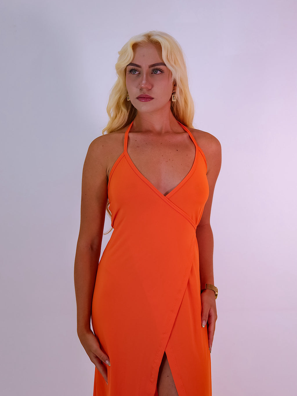 vestido ísis tangerina