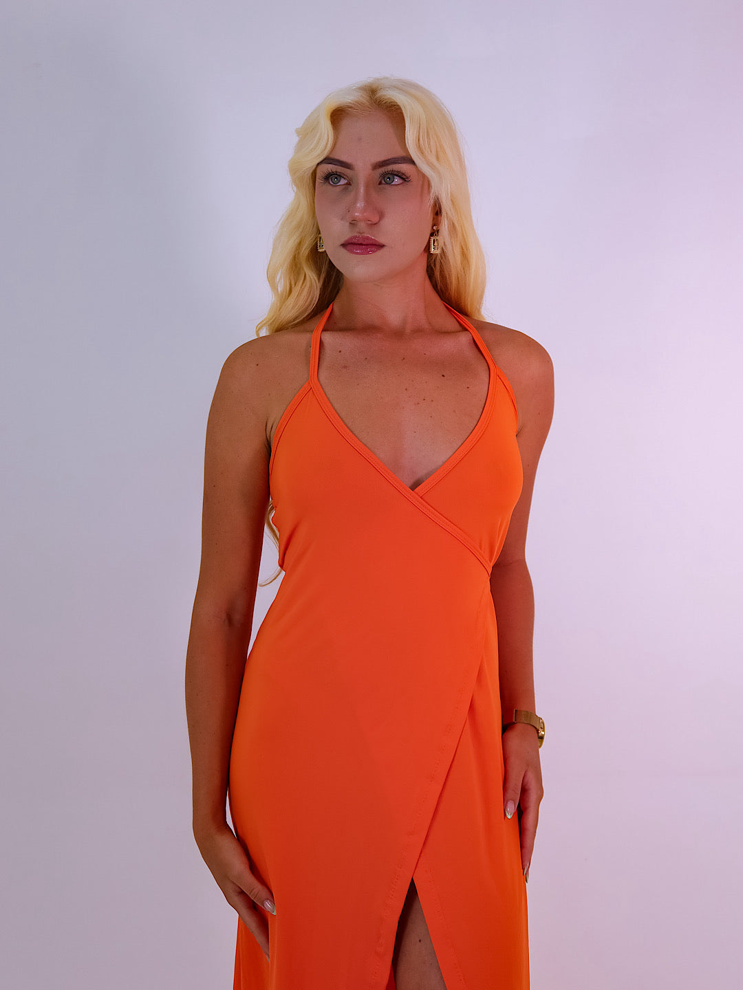 vestido ísis tangerina