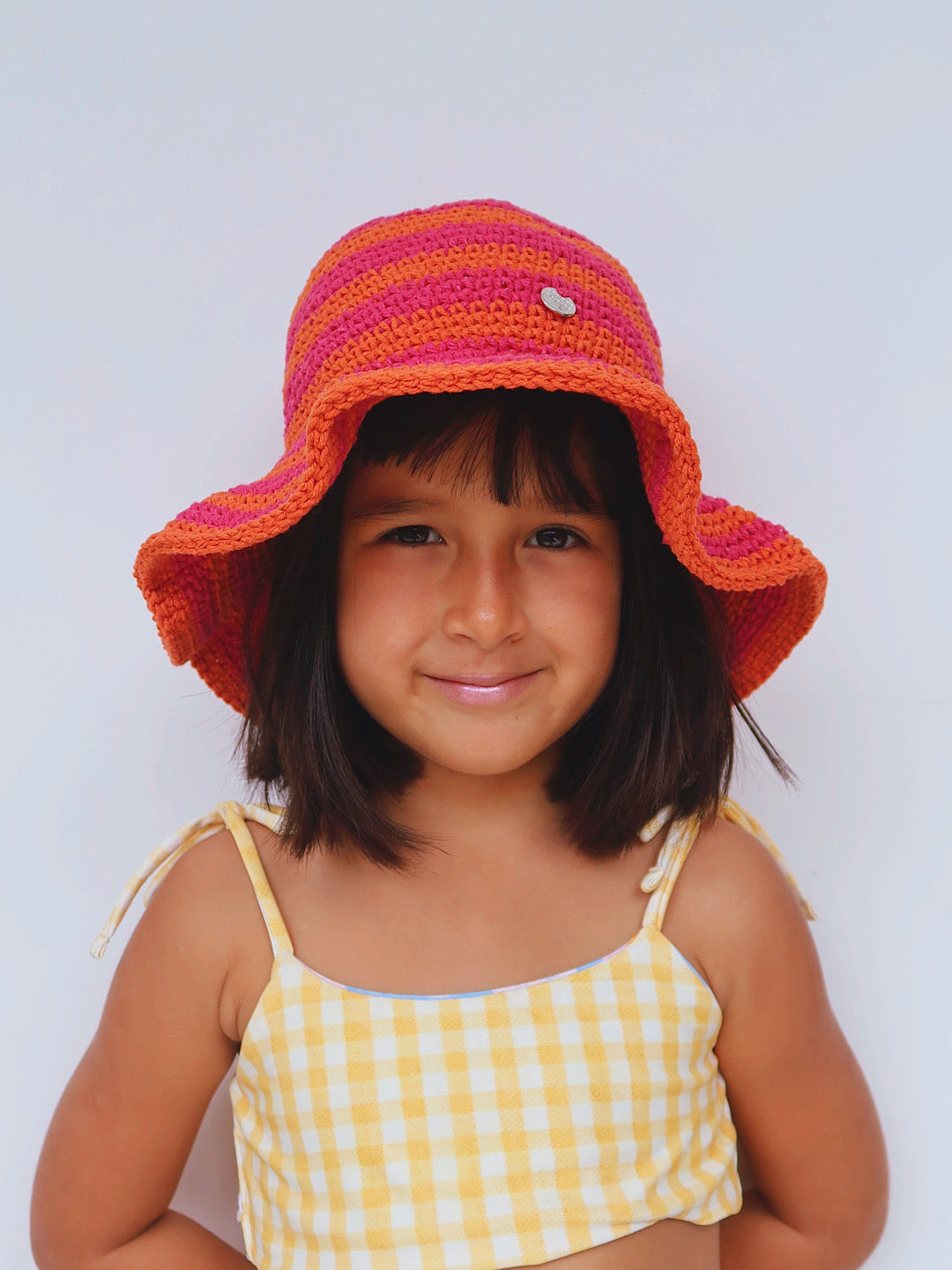 chapéu crochê infantil pitaya