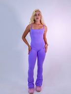macacão flare lavanda