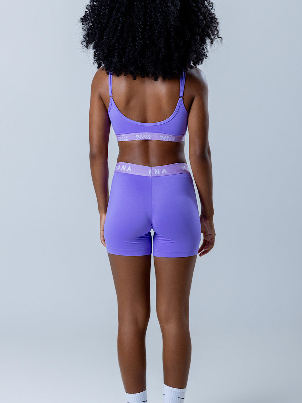 short action purple