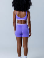 short action purple